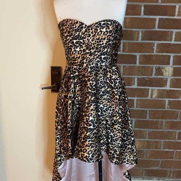 Strapless leopard Hilow dress size 7 - Picture 5 of 5
